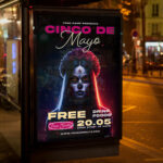 An engaging Cinco de Mayo event announcement featuring a playful design and customizable text.