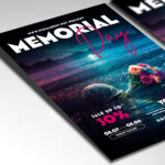 Customizable Memorial Day Weekend Flyer Template for your promotions.