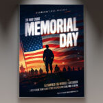 Respectful Memorial Day Military Flyer Template to honor service members.
