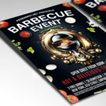A customizable flyer designed to effectively promote all types of barbecue events and gatherings.