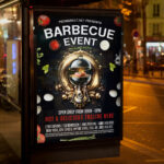 An eye-catching barbecue event invitation template ready for personalization with all your event details.