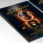A customizable flyer showcasing delicious barbecue food and a fun outdoor setting, perfect for promoting a 2025 barbecue event.