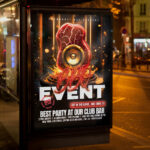 An inviting BBQ event announcement with clear details about food, time, location, and activities.