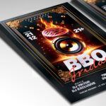 A customizable flyer template designed to promote Friday night barbecue events or specials.
