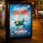 An exciting and attention-grabbing invitation template ready to be personalized for your Bombardiro Crocodilo event, promising a wild and fun time whenever it's held.
