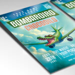 A customizable flyer template designed to promote energetic and unforgettable parties with a unique crocodile theme.