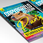A customizable flyer designed to promote relaxed, friendly, and delightful events with a unique theme.