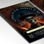 A customizable flyer template designed specifically for daytime Cinco de Mayo celebrations.