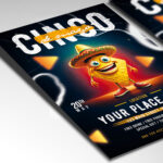 A customizable Cinco de Mayo party flyer with clearly designated spaces for event details.