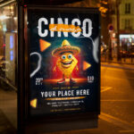 An eye-catching Cinco de Mayo celebration flyer designed to attract attendees.