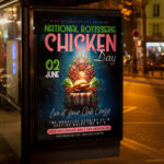 A savory and attention-grabbing invitation template ready for personalization for National Rotisserie Chicken Day in 2026, promising a widespread and flavorful culinary experience.
