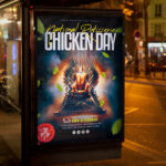 A savory and attention-grabbing invitation template ready for personalization for National Rotisserie Chicken Day, promising a widespread and flavorful culinary experience.