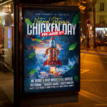 A savory and attention-grabbing invitation template ready for personalization for your Rotisserie Chicken Day in 2025, promising a delightful and flavorful experience.