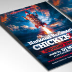 A customizable flyer template designed to promote restaurant specials or culinary events in 2026, highlighting delicious rotisserie chicken with appetizing details.