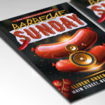 A customizable flyer template designed to promote a casual Sunday barbecue event.