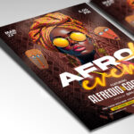 A customizable flyer template designed for Afrobeat events and cultural celebrations, showcasing authentic elements and bold typography to attract a diverse audience.