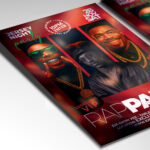 A customizable flyer template designed for rap battles and club nights, showcasing bold typography and energetic visual effects that convey a powerful street vibe.