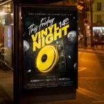 An authentic and attention-grabbing invitation template, ready for personalization for a "Vinyl Night," promising an evening of rich sound and musical appreciation.