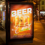 An engaging and attention-grabbing invitation template, ready for personalization for a "Beer Party," promising an unforgettable event filled with great drinks, music, and good company.