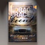 A Drag Race Event flyer template with a vibrant, sparkling background, featuring dynamic figures in glamorous outfits and bold, celebratory typography, perfect for a show.