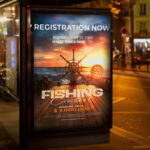 An inviting and attention-grabbing invitation template, ready for personalization for a "Fishing Contest," promising a day of outdoor fun, competition, and memorable catches.