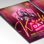A customizable flyer template designed for karaoke nights, showcasing playful typography, energetic colors, and elements that evoke a fun and entertaining atmosphere.