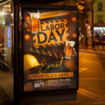An inviting and informative announcement template, ready for personalization for a "Labor Day" event, promising a successful promotion or a memorable holiday celebration.