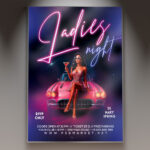 A Ladies flyer template featuring a serene and elegant design with soft lighting and subtle floral accents, conveying an inviting and empowering atmosphere for women-centric events.