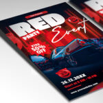 A customizable flyer template designed for high-energy or dramatic events, showcasing powerful, attention-grabbing typography and a color scheme that conveys passion and urgency.