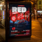 A compelling and impactful invitation template, ready for personalization for a "Red Event," promising an unforgettable experience with a strong visual statement.