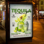 An inviting and attention-grabbing invitation template, ready for personalization for a "Tequila Event," promising an unforgettable evening of delicious spirits, music, and good times.