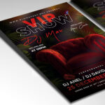 A customizable flyer template designed for high-end events, showcasing plush textures, dynamic lighting, and refined typography that evokes a sense of opulence and special access.