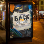 An inviting and attention-grabbing invitation template, ready for personalization for a "Back 2 School Event," promising an unforgettable night of music, dancing, and celebrating the new school year.