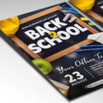 A customizable flyer template designed for student events, showcasing playful, bold typography and a vibrant color palette that evokes a sense of fun, friendship, and the excitement of a new academic year.