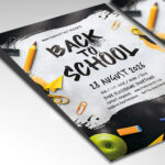 A customizable flyer template designed for student events, showcasing playful, bold typography and a vibrant color palette that evokes a sense of fun, friendship, and the excitement of a new academic year.