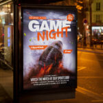 An inviting and attention-grabbing invitation template, ready for personalization for a "Game Night," promising an unforgettable evening of friendly rivalry, great company, and non-stop entertainment.