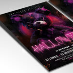A customizable flyer template designed for spooky events, showcasing eerie, gothic typography and a chilling color palette of oranges and blacks that evokes a sense of fear and suspense.