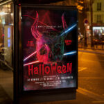 An inviting and attention-grabbing invitation template, ready for personalization for a "Halloween Event," promising an unforgettable night of scares, costumes, and festive fun.