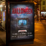 An inviting and attention-grabbing invitation template, ready for personalization for a "Halloween Night," promising an unforgettable night of scares, costumes, and festive fun.
