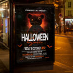 An inviting and attention-grabbing invitation template, ready for personalization for a "Halloween Sale," promising an unforgettable night of scares, costumes, and festive fun.