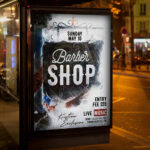 An inviting and attention-grabbing announcement template, ready for personalization for a "Barber Shop," promising an unforgettable grooming experience and a fresh new look.