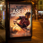 An inviting and attention-grabbing announcement template, ready for personalization for a "Baseball Event," promising an unforgettable sporting experience and a fresh new look.