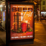 An inviting and attention-grabbing invitation template, ready for personalization for a "Beer Fest," promising an unforgettable night of delicious brews, great company, and lively fun.