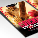 A customizable flyer template designed for sports events, showcasing bold, athletic typography and a classic color palette of greens and reds that evokes a sense of authentic style and tradition.