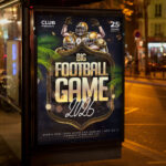 An inviting and attention-grabbing announcement template, ready for personalization for a "Football Game," promising an unforgettable sporting experience and a fresh new look.