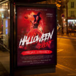 An inviting and attention-grabbing invitation template, ready for personalization for a "Halloween Party," promising an unforgettable night of scares, costumes, and festive fun.