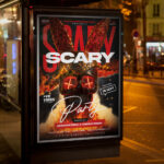 An inviting and attention-grabbing invitation template, ready for personalization for a "Scary 2026" party, promising an unforgettable night of scares, costumes, and festive fun.