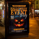 An inviting and attention-grabbing invitation template, ready for personalization for a "Halloween Party 2026," promising an unforgettable night of music, dancing, costumes, and thrilling entertainment in the upcoming year.